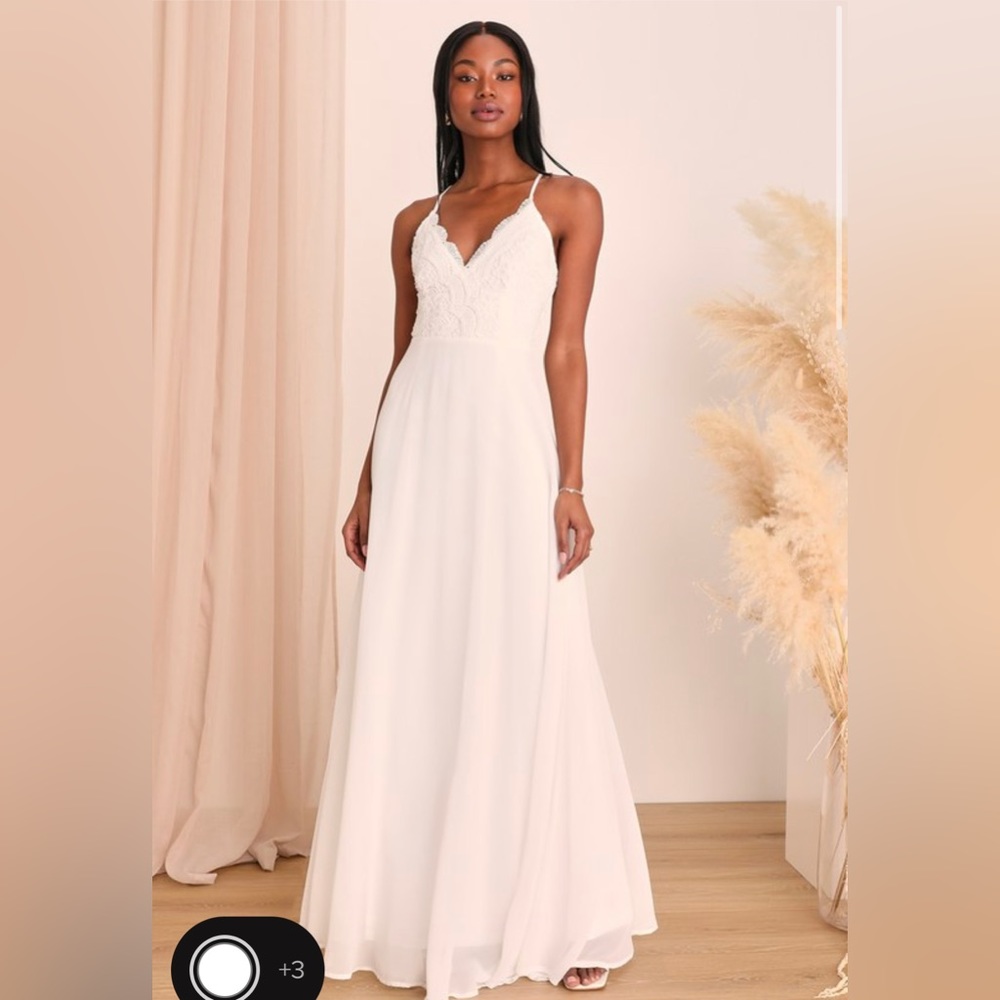 Lulus Madalyn White Lace Maxi Dress